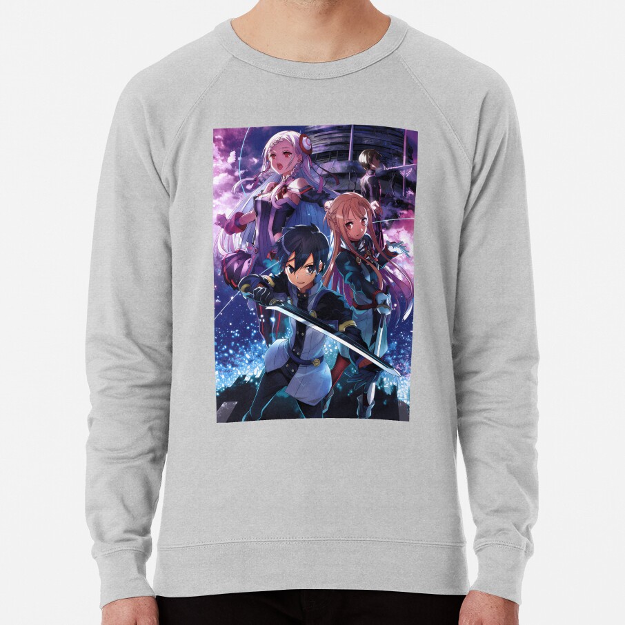 ssrcolightweight sweatshirtmensheather greyfrontsquare productx1000 bgf8f8f8 13 - Sword Art Online Stuff